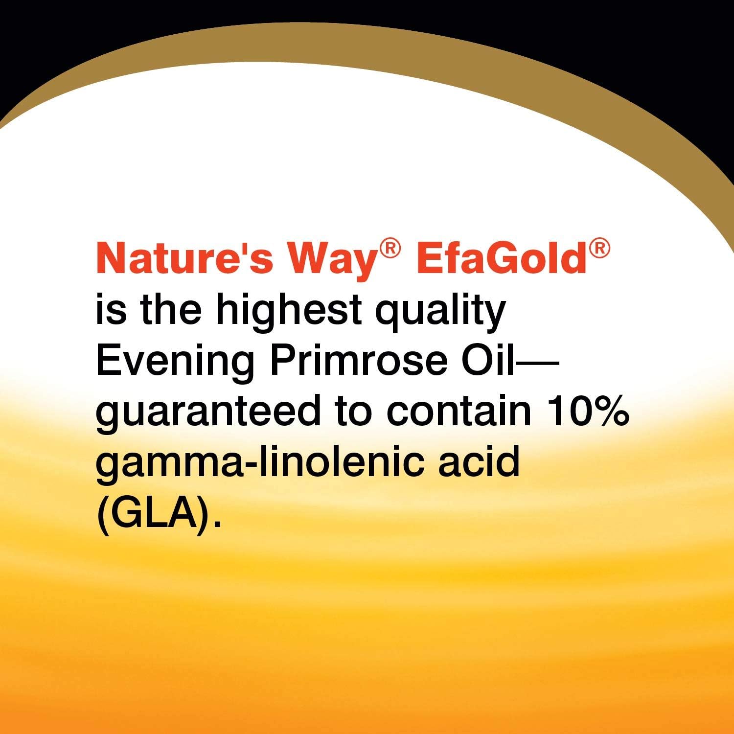 Nature's Way EfaGold Evening Primrose, Cold Pressed Oil 1300mg, 120 Softgels Package May Vary: Health & Personal Care