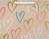 UK Greetings Large Gift Bag for Her Friend Kraft Hearts Design 33x26.7x13.7 cm view 5