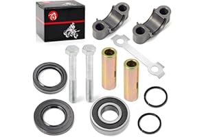 MOTO1988 Steering Stem Bushing Seal Collar Bolt Bearing Oil Seal Kit for Yamaha Blaster Banshee Grizzly Raptor Warrior YFM 80 125 200 250 350 400 450 550 600 660 700 YFZ 450 1UY-23812-00-00 93112-31011-00