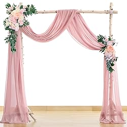Wedding Arch Draping Fabric 2 Panels 18Ft Dusty