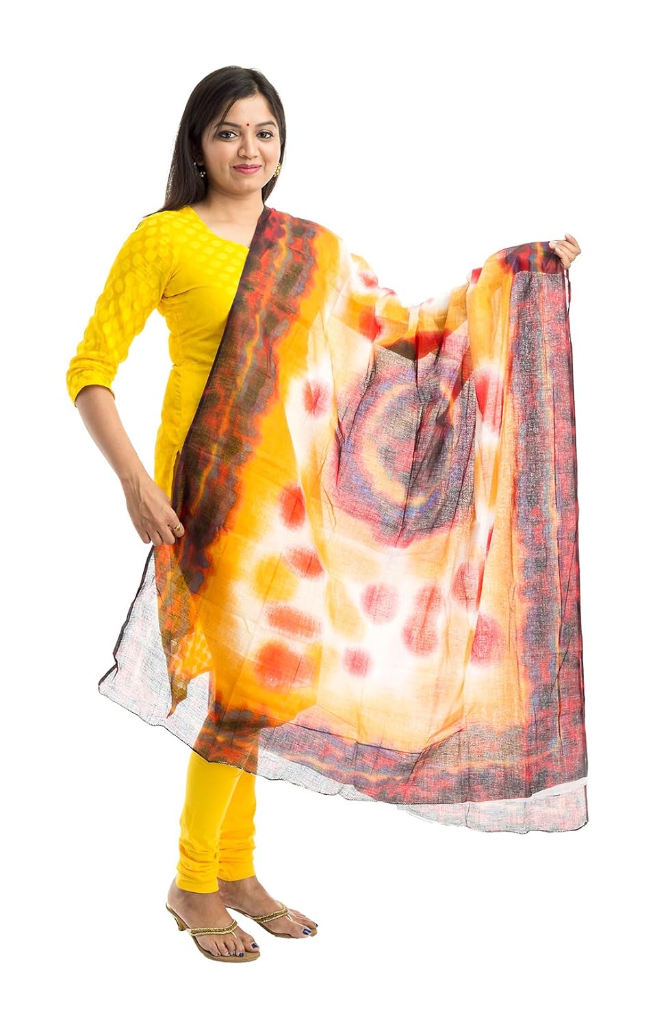 lodestone women's cotton dupatta (multi-coloured)