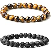 Cryhand Handmade 8mm Beaded Bracelets For Men Protection Bracelet For Women Chakra Feng Shui Stretchy Handmade Lucky Money Stretchy Crystal Bracelets Best Gifts