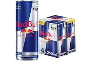 Pack de 4 Latas Red Bull Energético, Energy Drink, 250ml