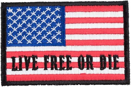 Amazon Com Live Free Or Die American Flag Patch U S Flag Patches Clothing