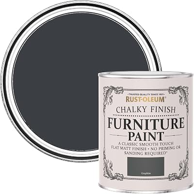 Rust-Oleum Dark Grey Upcycled Furniture Paint Chalky Finish Graphite 750ml