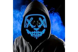 Boolavard Halloween Mask LED Light up Mask for Festival Cosplay Halloween Costume Masquerade Parties, Carnival, Gifts