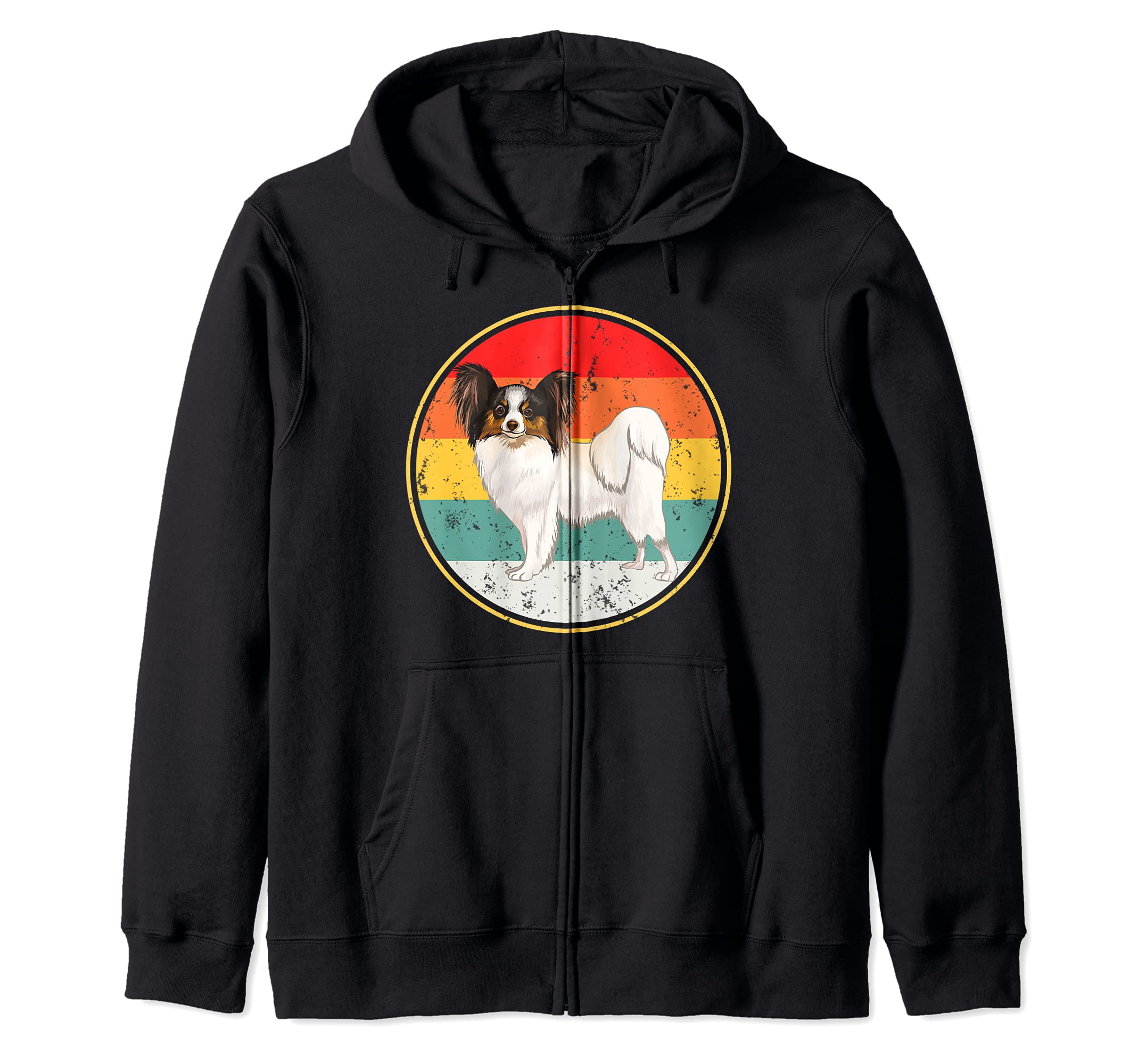 Vintage Retro Sunset Soft Coated Wheaten Terrier Dog Zip Hoodie