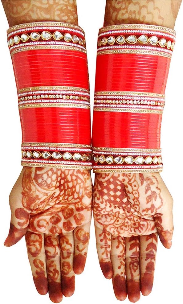 Saluja Punjabi Juti Women's Wedding Bridal Chura Bangle Sets