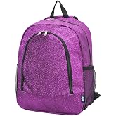 NGIL Canvas School Backpack (Glitter-Purple) | Cheerleading Bag, Cheer Duffle Bag for Dance Academy, Cheerleader Gift