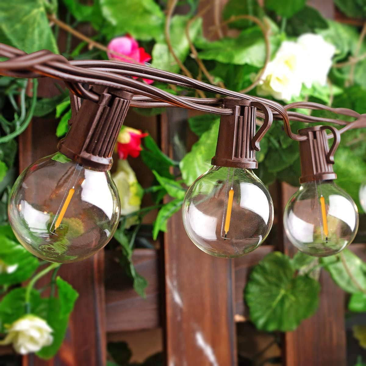 25 Ft Outdoor LED String Lights with 25 Shatterproof G40