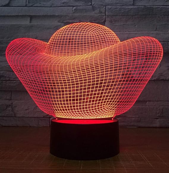SWTZEQ A forma di fiore 3D Lampade, Illusione Ottica Luce Notturna, 16 color transform touch and remote control camera da letto per bambini lampada da tavolo sleep decorazione luce regalo di Natale