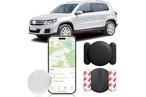 DAHETAG GPS Tracker for Cars,Motorcycles and Other Vehicles,Real Time Car Tracker with Magnetic Waterproof Case,Hidden Car GPS Tracker Work with Apple Find My(iOS Only),No Monthly Fee (Black,1PCS)