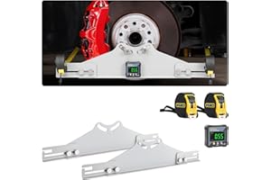 VEVOR Wheel Alignment Tool, 2 PCS Carbon Steel Heavy Duty Toe & Camber Alignment Plates with Digital Angle Finder, 2 Measurin