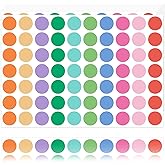Ouzoustate 1" Colored Dot Stickers 1050 PCS Circle Round Stickers Colored Coding Labels (Colorful)