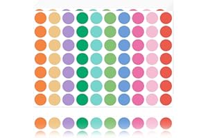 Ouzoustate 1" Colored Dot Stickers 1050 PCS Circle Round Stickers Colored Coding Labels (Colorful)