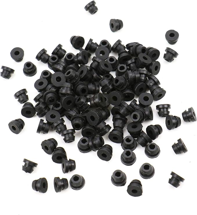 JETEHO 200pcs Tattoo Grommets Soft Silicone Tattoo Needle Grommets Nipples Tattoo