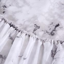 Mengersi Marble Sheet Set - White Gray Black Marble
