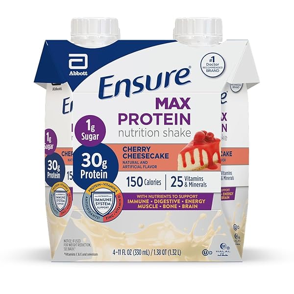 ENSURE MAX PROTEIN SHAKE | CHERRY CHEESECAKE |...