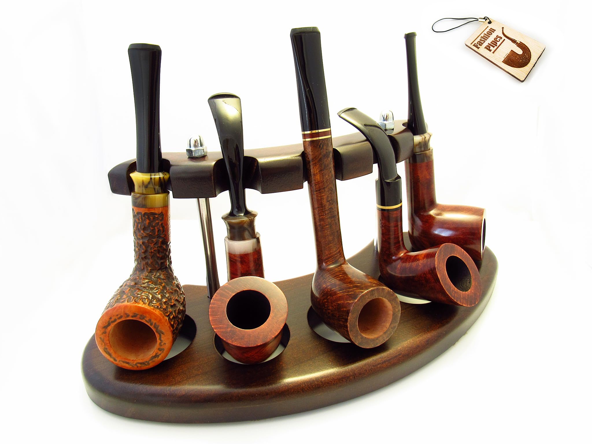 Generic Fashion New Wooden Pipe Stand Rack Holder for Tobacco Smoking Pipes. Handcrafted (for 5)
