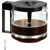 𝟐𝟎𝟐𝟔 𝐔𝐏𝐆𝐑𝐀𝐃𝐄𝐃 Carafe Replacement for Technivorm 89830 1.25L Glass Carafe, 10Cup/40oz Coffee Pot Compatible with Moccamaster KBG/KBGV/CDG Model Brewer, External Metal Ring Reinforcement.