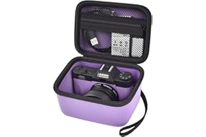 COMECASE Vlogging Camera Case Compatible with Duluvulu/for TEBNGIHNM/for zheozeig/for Oiadek 4K Digital Cameras for Youtube. Vlog Camera Carrying Storage for Lens, Cable and Other Accessories - Purple