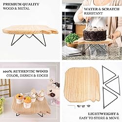 Efavormart 5" Tall |12" Square Natural Wood Slice