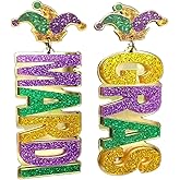Mardi Gras Earrings for Women Letter Colorful Mardi Gras Dangle Earrings Mardi Gras Mask Earrings Carnival Lobster Earring Mardi Gras Crown Earring Mardi Gras Holiday Jewelry