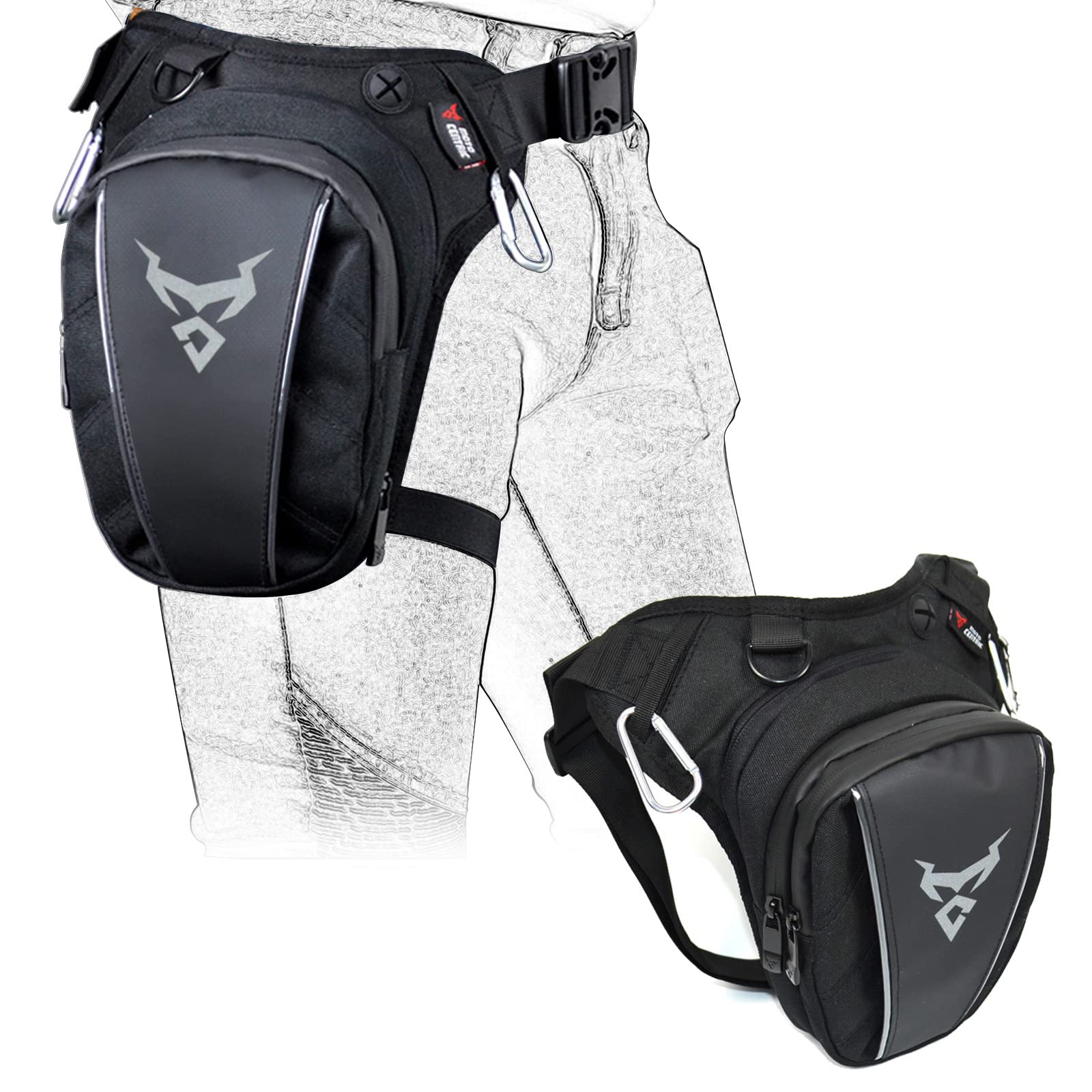 MIGHTYDUTY Leg Bag for Men Women - Multifunctional Thigh Waist Fanny Pack for Cycling Riding Travel Outdoors Motorbike - Grey