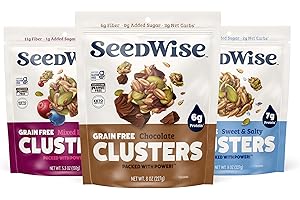 OZERY BAKERY INC. Ozery Bakery Super Seed Crunch Variety Pack, Mixed Berries, Chocolate, Sweet & Salty, Plant Based, Vegan, Keto Snack, 5.3 Ounce (Pack of 3)