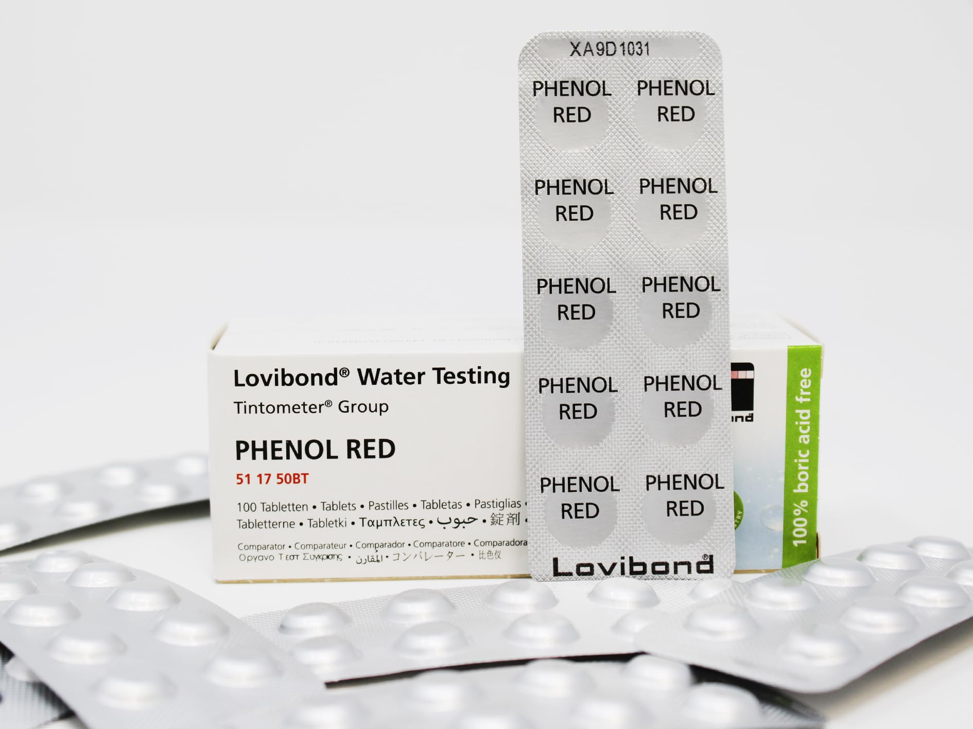 Lovibond - Phenol Red Tablets | pH Measurement for Pool Water | Comparator Use | 100 Pack | Compatible with Swimming Pool pH Kits | Ideal for Accurate Testing, Phenol Red