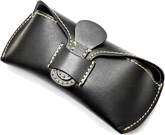 Amazon Co Jp Leathercase1black メガネケース Jupiteroptik 本革 レザー メガネ ケース 眼鏡ケース 服 ファッション小物