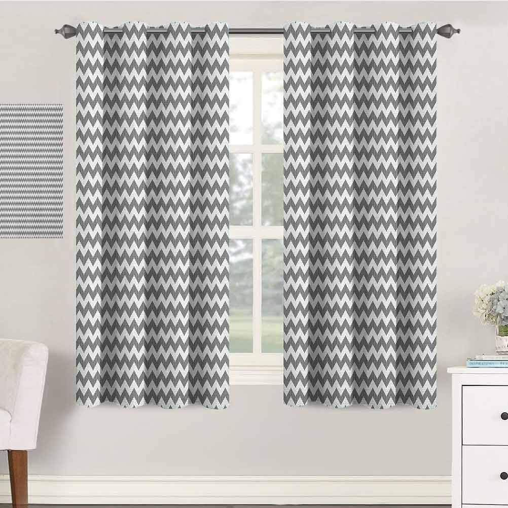 Black and White Curtains & Drapes 42X54 Inches Geometric