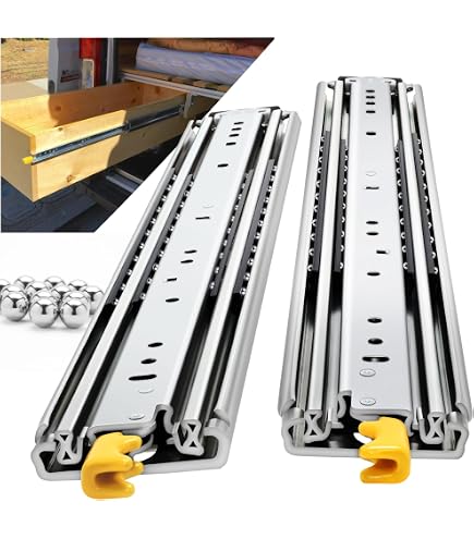 Paire De Glissières De Tiroir 36″ Avec Verrou – 500 Lbs, Acier, Marddpair