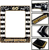 YAAVAAW 60th Birthday Inflatable Selfie Frame Black Gold Giant Photo Booth Frame view 3