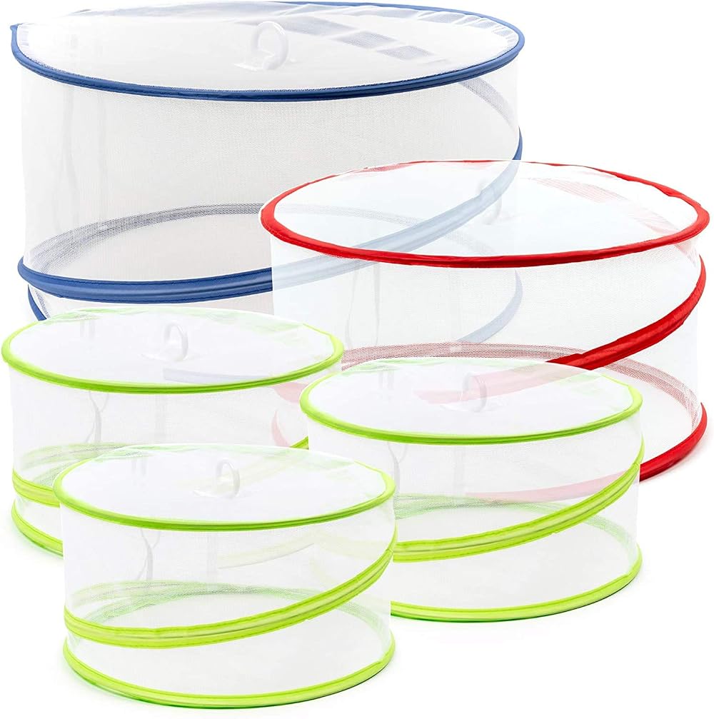 Bramble 5 Mesh Pop-Up Food Covers Assorted Sizes Collapsible Net Domes