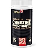 MetaLife 100% Pure Creatine Monohydrate Powder, Canada-Made, 500 g (100 Servings) Micronized Powder, For Muscle Growth, Stren
