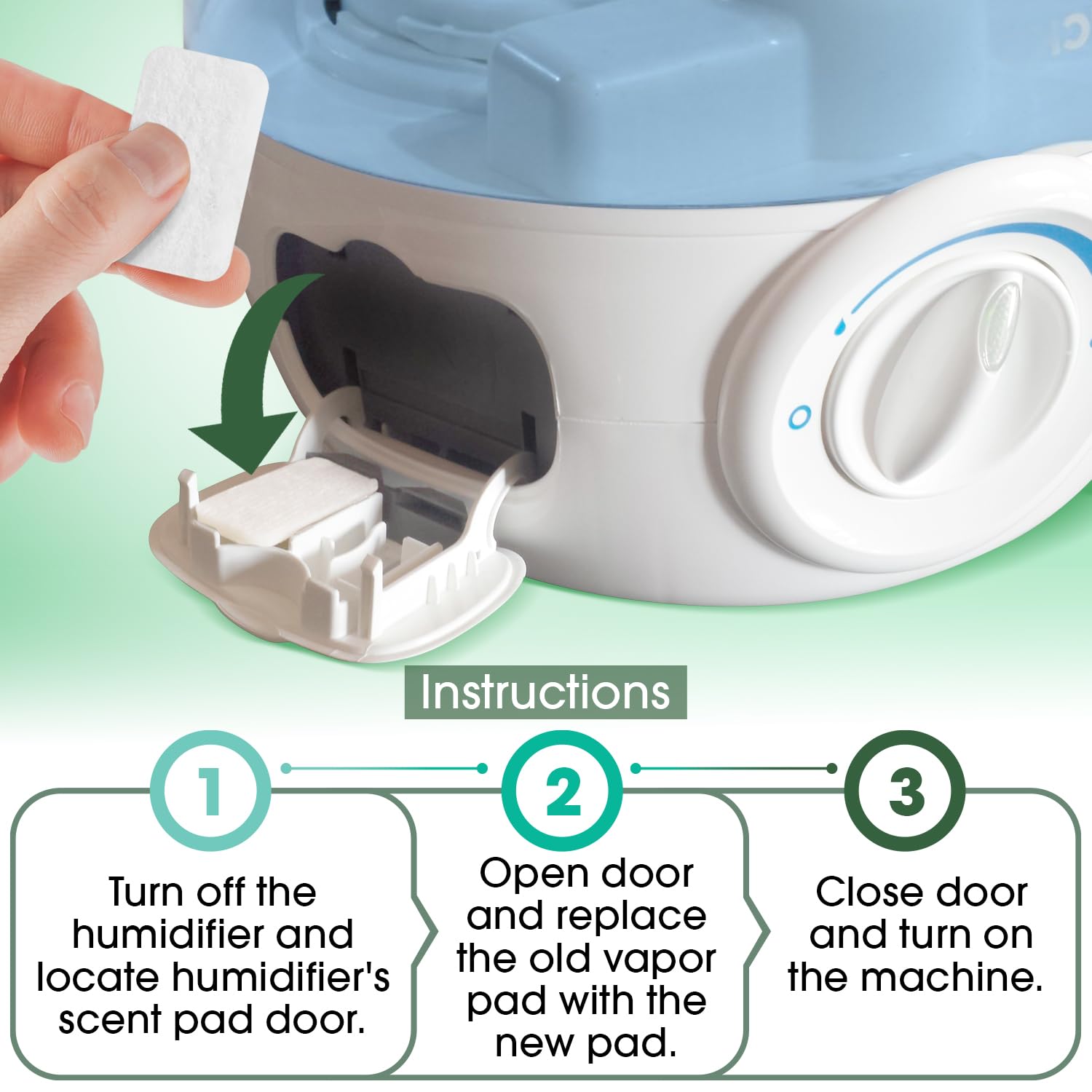 20 Pack Menthol Eucalyptus Humidifier Pads - Soothing Vapor Pad Refills for Congestion Relief on all Vks, Crane, More - Vapopads Replacement, Natural Waterless Vaporizers Pads, Cold/Flu Symptom Relief