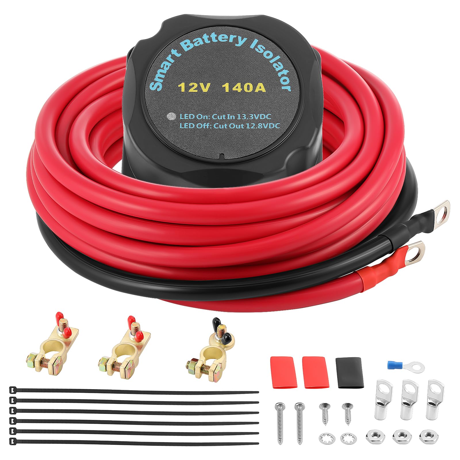 Mua GEARZAAR 6m Split Charge Relay Kit 12V 140amp VSR 10mm 70Amp Cable