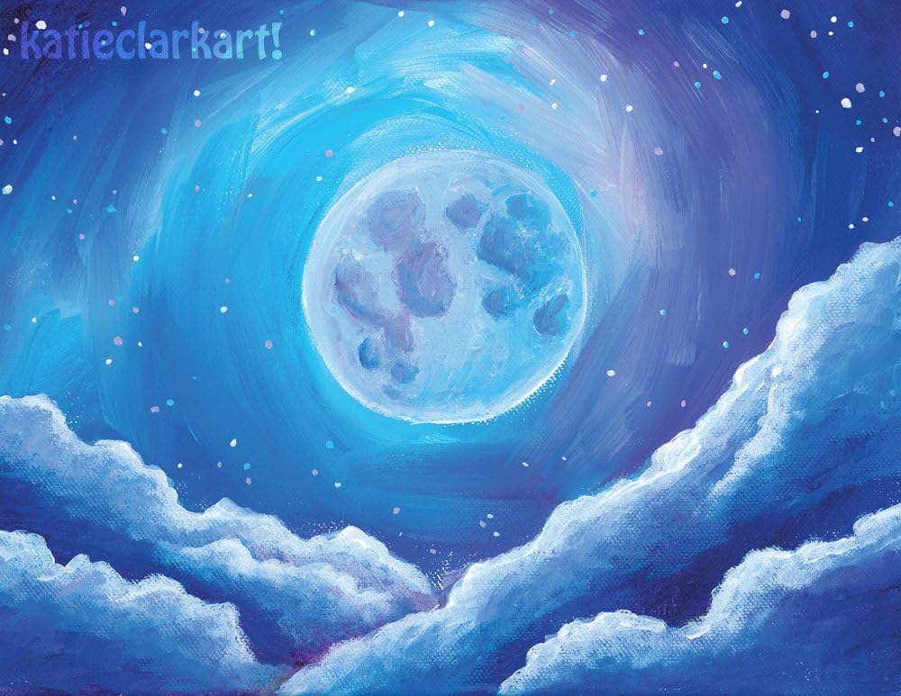 Full Moon - Art Print of Original Acrylic Painting