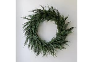 CG Hunter Holiday Collection Cedar Wreath, Premium Artificial Indoor and Outdoor Large 30" Cedar Christmas Wreath, Christmas Decorations and Holiday Greenery