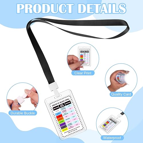 Order Of Blood Draw Beads & Reference Card - Phlebotomy Nursing Badge Accessory