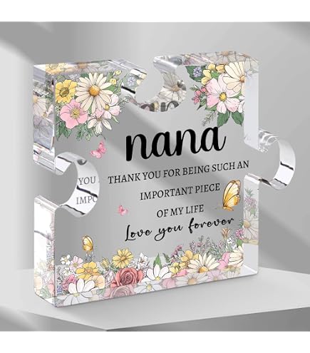 Grandma Butterfly Plaque - Acrylic "I Love You" Home Decor Gift For Grandma's Birthday & Holidays