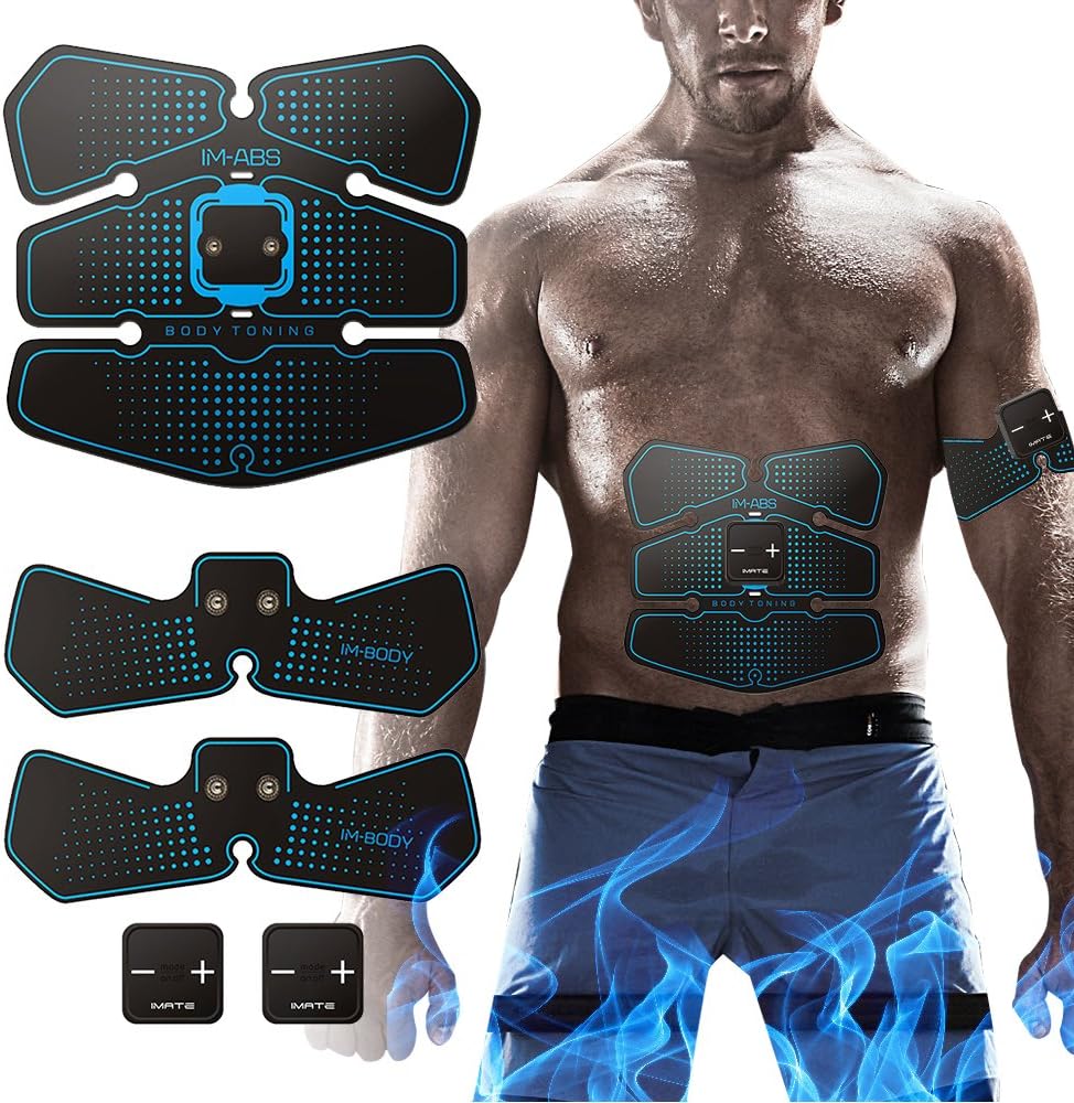 Hatsubi Abs Trainer Muscle Toner,EMS Muscle Training Slimming ABS Stimulator Abdominal Muscle Toning AB Belt for Abdomen/Arm/Leg Training