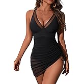 Blooming Jelly Womens One Piece Swimsuit Tummy Control Swim Dress Curvy Modest Bathing Suit Wraps Sarong Swim Suits 2025