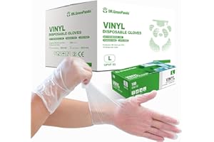 Dr.GreenPanda Clear Vinyl Gloves Food Safe for Food Service Prep Handling Use Cooking Cleaning Multipurpose Latex&Powder Free