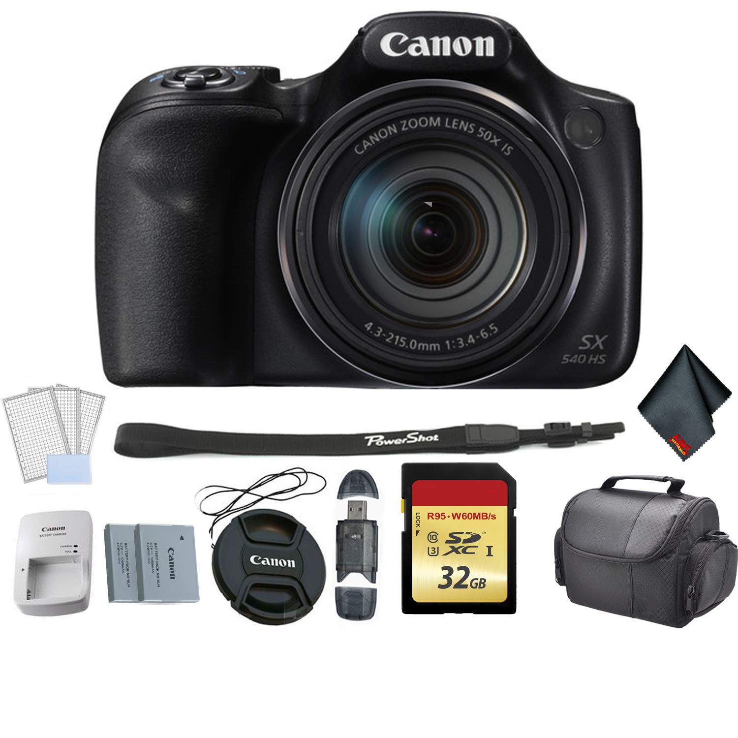 Canon PowerShot SX540 HS Digital Point and Shoot Camera Bundle with