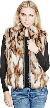 guess serenity faux fur coat