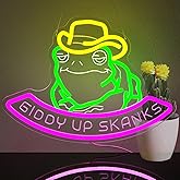 Taaneyo Frog Neon Sign Toad Hat Neon Light for Wall Decoration Dimmable USB Powered Frog LED Signs for Bar Man Cave Bedroom Party Birthday Christmas Gifts for Toad Lover
