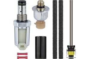 DUEILGO IPR Valve 6.0 Power-stroke Injector Pressure Regulator & ICP Control Sensor Compatible with 2003-2010 Ford Super Duty F250 F350 F450 F550 E350 E450 Excursion 6.0L Diesel Turbocharged,5C3Z9C968CA
