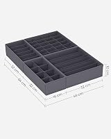 SONGMICS 8-Piece Underwear Drawer Organisers Set Slate Grey RUS08GY view 8